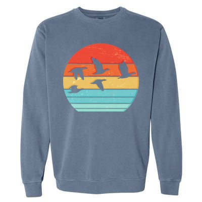 Retro Duck Hunting Sunset Garment-Dyed Sweatshirt