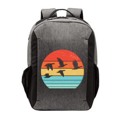 Retro Duck Hunting Sunset Vector Backpack