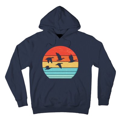 Retro Duck Hunting Sunset Hoodie