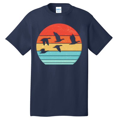 Retro Duck Hunting Sunset Tall T-Shirt