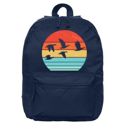 Retro Duck Hunting Sunset 16 in Basic Backpack