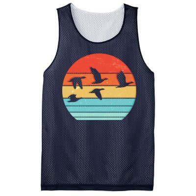 Retro Duck Hunting Sunset Mesh Reversible Basketball Jersey Tank