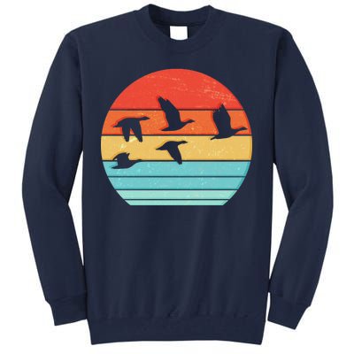 Retro Duck Hunting Sunset Tall Sweatshirt