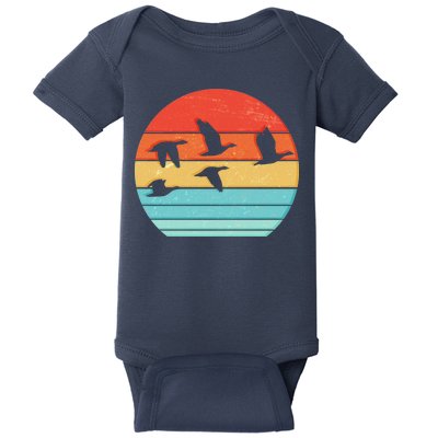 Retro Duck Hunting Sunset Baby Bodysuit