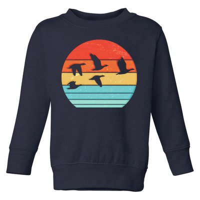 Retro Duck Hunting Sunset Toddler Sweatshirt