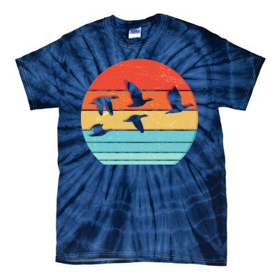 Retro Duck Hunting Sunset Tie-Dye T-Shirt