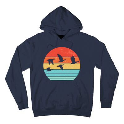 Retro Duck Hunting Sunset Tall Hoodie