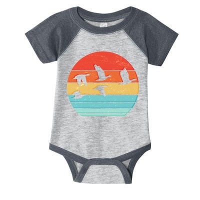 Retro Duck Hunting Sunset Infant Baby Jersey Bodysuit