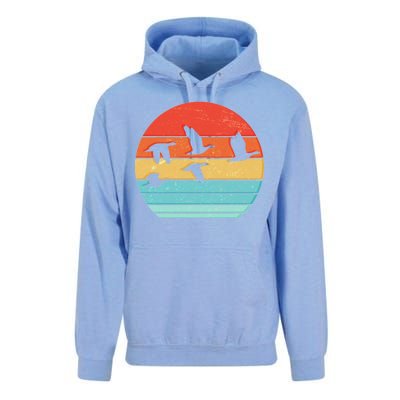 Retro Duck Hunting Sunset Unisex Surf Hoodie