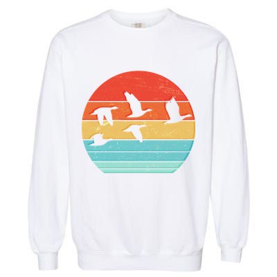Retro Duck Hunting Sunset Garment-Dyed Sweatshirt