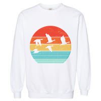 Retro Duck Hunting Sunset Garment-Dyed Sweatshirt