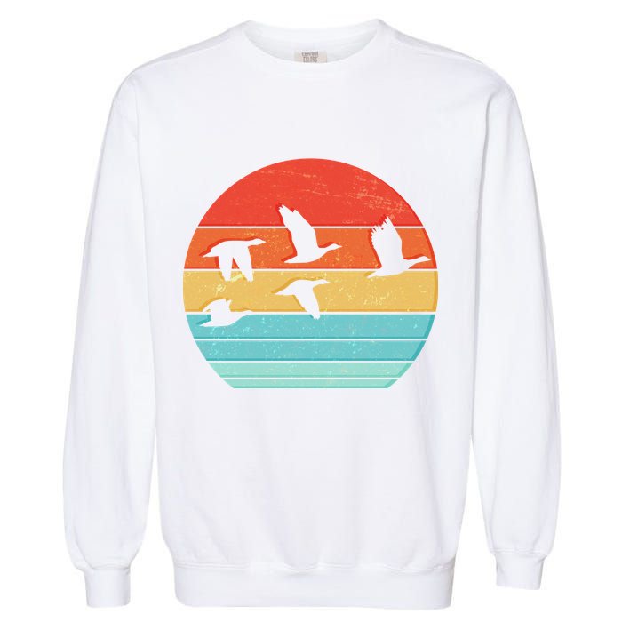 Retro Duck Hunting Sunset Garment-Dyed Sweatshirt