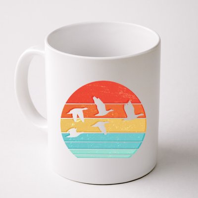 Retro Duck Hunting Sunset Coffee Mug