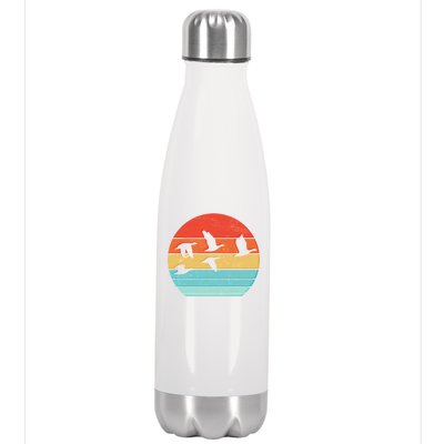 Retro Duck Hunting Sunset Stainless Steel Insulated Water Bottle