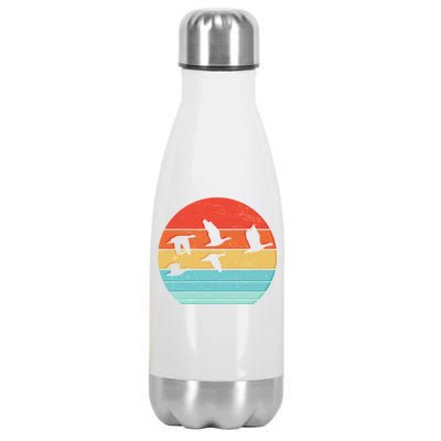 Retro Duck Hunting Sunset Stainless Steel Insulated Water Bottle