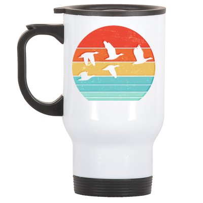 Retro Duck Hunting Sunset Stainless Steel Travel Mug