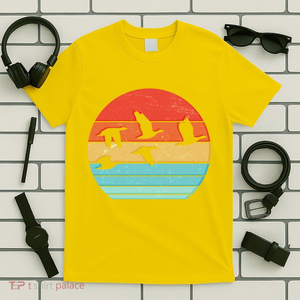 Retro Duck Hunting Sunset T-Shirt