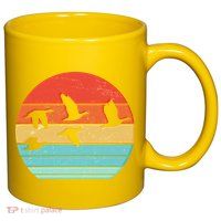 Retro Duck Hunting Sunset 11oz C Handle Ceramic Mug