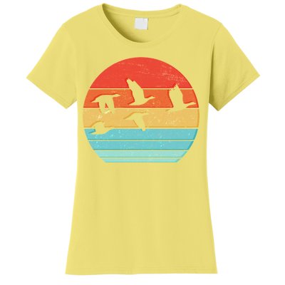 Retro Duck Hunting Sunset Women's T-Shirt