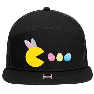 Retro Easter Egg Hunt Game 7 Panel Mesh Trucker Snapback Hat