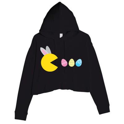 Retro Easter Egg Hunt Game Crop Fleece Hoodie