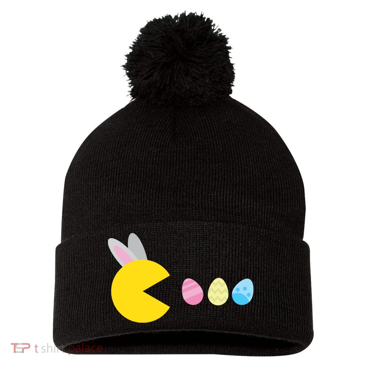 Retro Easter Egg Hunt Game Pom Pom 12in Knit Beanie