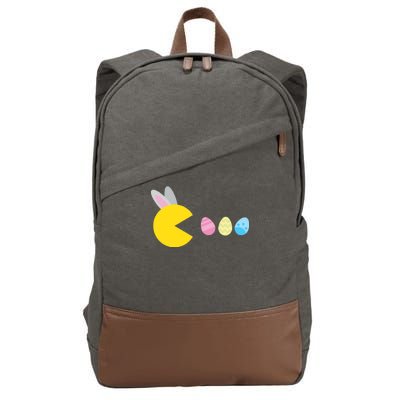 Retro Easter Egg Hunt Game Cotton Canvas Backpack