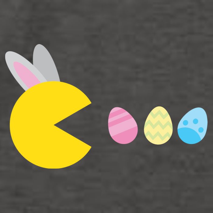 Retro Easter Egg Hunt Game Vector Backpack