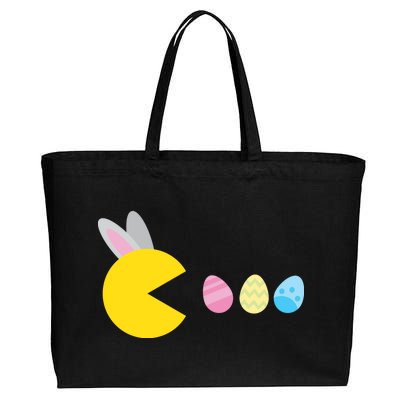 Retro Easter Egg Hunt Game Cotton Canvas Jumbo Tote