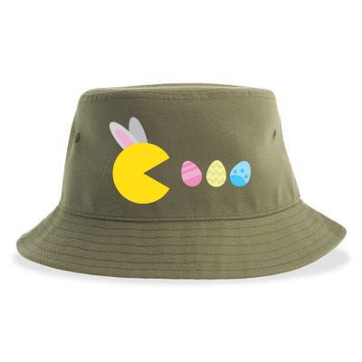 Retro Easter Egg Hunt Game Sustainable Bucket Hat