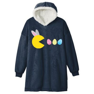 Retro Easter Egg Hunt Game Hooded Wearable Blanket