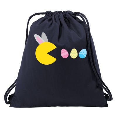 Retro Easter Egg Hunt Game Drawstring Bag