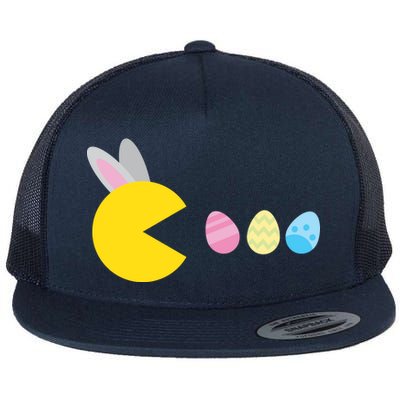 Retro Easter Egg Hunt Game Flat Bill Trucker Hat