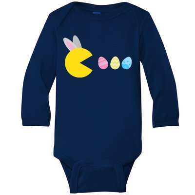 Retro Easter Egg Hunt Game Baby Long Sleeve Bodysuit