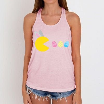 Retro Easter Egg Hunt Game Women's Knotted Racerback Tank