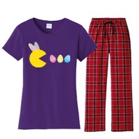 Retro Easter Egg Hunt Game Women's Flannel Pajama Set