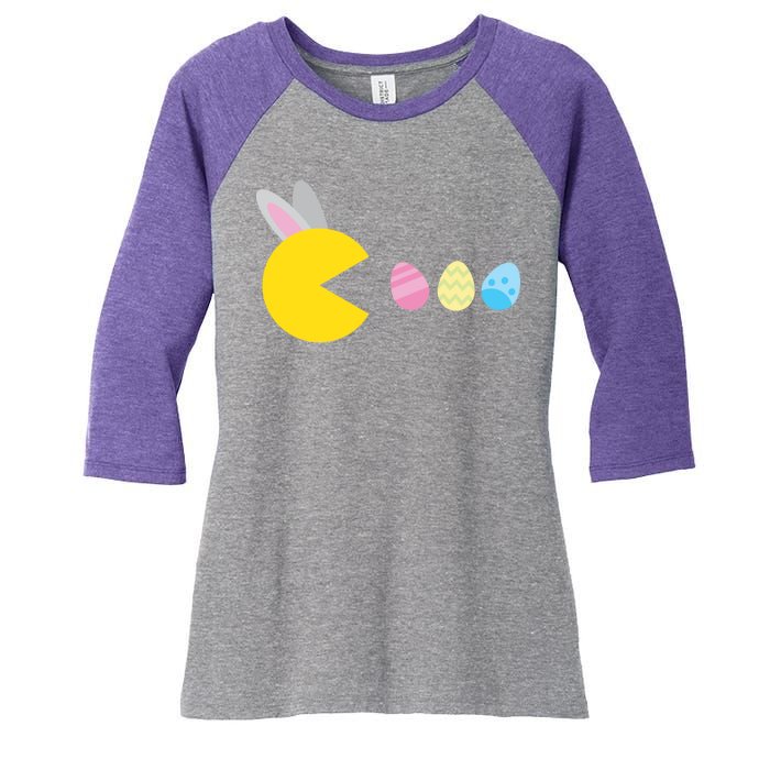 Retro Easter Egg Hunt Game Women's Tri-Blend 3/4-Sleeve Raglan Shirt