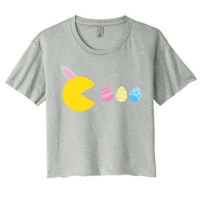 Retro Easter Egg Hunt Game Women's Crop Top Tee