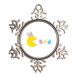 Retro Easter Egg Hunt Game Metallic Star Ornament