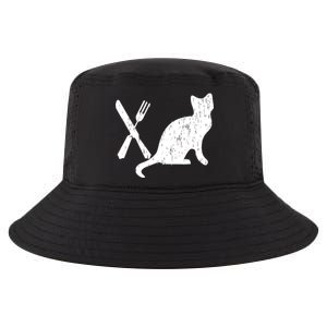 Retro Eat Pussy Funny Cat Spoon Cool Comfort Performance Bucket Hat