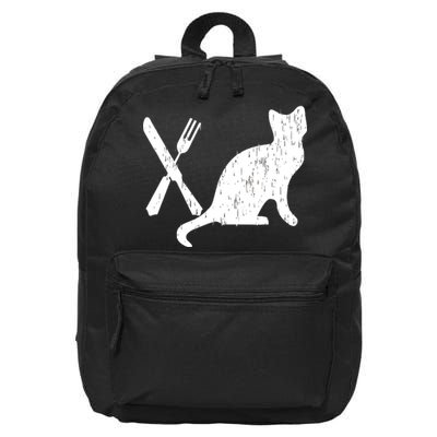 Retro Eat Pussy Funny Cat Spoon 16 in Basic Backpack