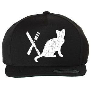 Retro Eat Pussy Funny Cat Spoon Wool Snapback Cap