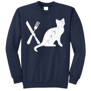 Retro Eat Pussy Funny Cat Spoon Sweatshirt