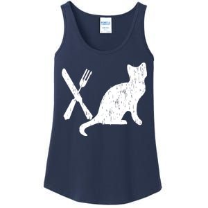 Retro Eat Pussy Funny Cat Spoon Ladies Essential Tank