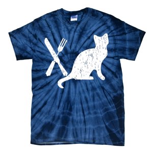 Retro Eat Pussy Funny Cat Spoon Tie-Dye T-Shirt