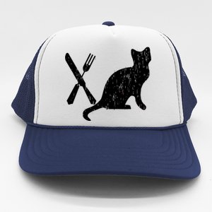 Retro Eat Pussy Funny Cat Spoon Trucker Hat