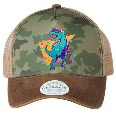 Retro Eighties Nineties Back to School TRex Dinosaur Legacy Tie Dye Trucker Hat