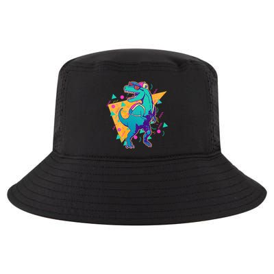 Retro Eighties Nineties Back to School TRex Dinosaur Cool Comfort Performance Bucket Hat