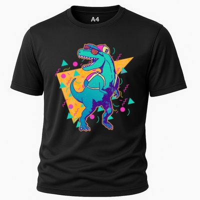 Retro Eighties Nineties Back to School TRex Dinosaur Performance Shirt