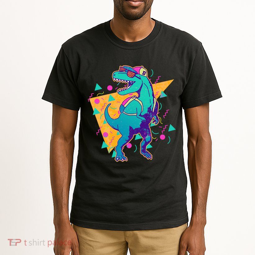 Retro Eighties Nineties Back to School TRex Dinosaur Tall T-Shirt